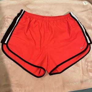 Red Orange w/ Brown Nike Running Tempo Shorts